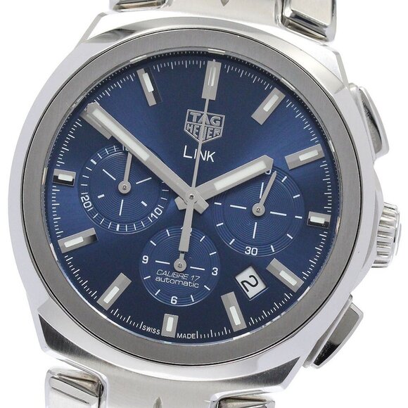 TAG HEUER Link CBC2112 Caliber 17 chronograph blue Dial Automatic Men's - Picture 6 of 8